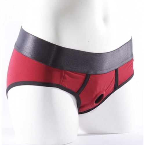 SpareParts Tomboi Brief Harness - red / 2X